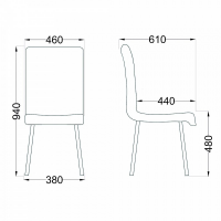 Стул AksHome MIRA (Мира) пыльная роза велюр/черный купить в Минске